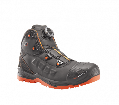 Calzatura da lavoro S3 a taglio mid GHOST Mid S3 BOA® Fit System colore nero arancio