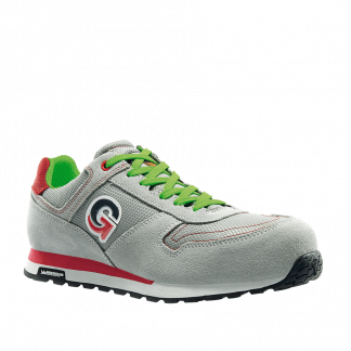 Sneaker antifortunistica leggera Monza S1P colore perla rosso verde monza