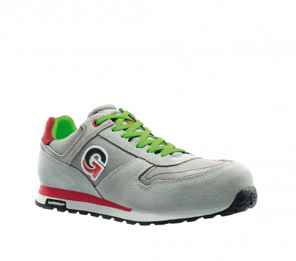 Sneaker antifortunistica leggera Monza S1P colore perla rosso verde monza